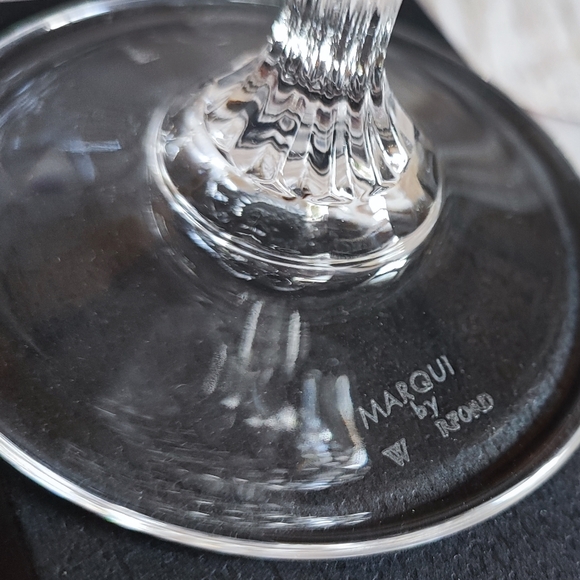 MARKHAM Marquis by Waterford Pair of Crystal Water Goblets 2 Foil Label NEW - Picture 4 of 8